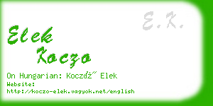 elek koczo business card